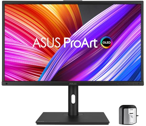 ASUS ProArt Display OLED PA27DCE-K Professional Monitor – 27, OLED, 4K UHD, 99% DCI-P3, HDR-10, HLG, ΔE < 1, USB-C PD 80W, Hardware Calibration, Calman Ready, ColourSpace Integration
