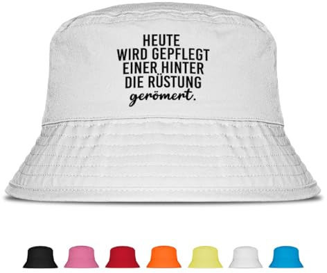 Prozente Momente Heute Wird gepflegt Einer hinter die Rüstung gerömert - Fischerhut | Anglerhut | Sonnenhut | Sommer | Party | Malle | lustige Sprüche | OneSize | Malle | Urlaub