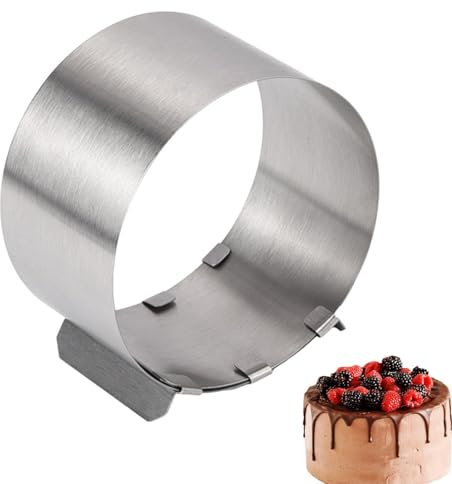 Stampo per torte - Stampo per dessert, stampo da forno rotondo versatile, pasticceria regolabile | Stampo per torta in acciaio inox di alta qualità per torta in chiffon, pasticceria, panetteria,