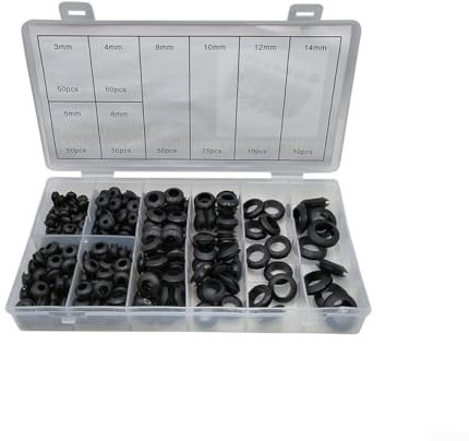 295 anelli di tenuta in gomma, occhielli a doppia faccia per la protezione del filo