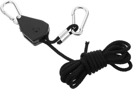 BESPORTBLE 2m Verstellbarer Robuster Seilaufhänger Für Grow Lights Reflektoren Und Camping Kompakt Tragbar Sicherer Verriegelung