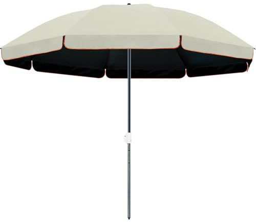 Sombrilla Redonda de Jardín, 220/240/260/280cm Sombrilla de Mesa para Exterior,Parasol para Playa Piscina Balcón, UV50+(240cm)
