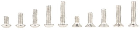 400pcs M3 304 Edelstahlschrauben Sechskantschrauben Flache Kopf -Counterunk -Schrauben Einstellte 5 Verschiedene Längen mit Lagerhülle für Klempner Reparaturmänner DIYERS