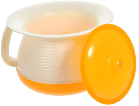 EXQUIMEUBLE Orinal de Plástico Doméstico Tapa 1 Unidad, Recipiente para Orina Adulto y Niños, Resistente y Práctico para Uso en Cama y Dormitorio, Accesorio Sanitario Portátil Color Aleatorio