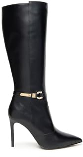 Nero Giardini I410828DE Stivali Donna in Pelle - Nero 38 EU