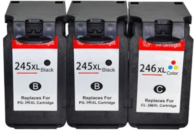 PG 245 246 XL Tintenpatronen for C-anon IP2820 MX492 490 MG2420 2520 2920 2924 TS202 302 3120 Drucker(BK(2PC) Color(1PC))