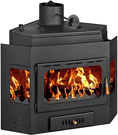 Chimenea insertable de leña Estufa De esquina Multicombustible integrado Modelo Prity АW16