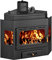 Chimenea insertable de leña Estufa De esquina Multicombustible integrado Modelo Prity АW16