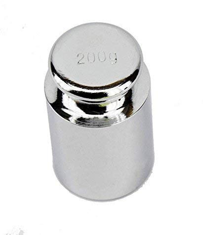 Weddecor Pesos de Calibración Acero Inoxidable Set para Digital Equilibrio Escala, Joyeria Escala, Science Lab - Plateado, 1pc - 200g