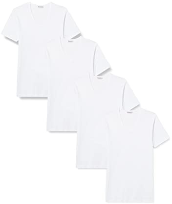 Eminence Promo Classiques, Vestaglia Uomo, Bianco (Blanc/Blanc/Blanc/Blanc 0001), M (Taglia Produttore: 3), Pacco da 4
