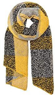 ONLY NOS Damen onlLIMA Check SCARF NOOS Schal, Grau (Light Grey Melange Detail: Check Golden Spice), One Size (Herstellergröße: One Size)