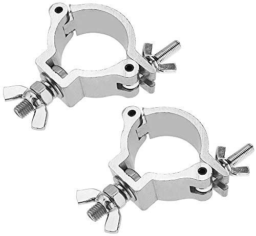 Graplan 48-50 mm Bühnenbeleuchtung Haken Klemme O-Klemmhalterung für bewegliche Bühnenlichter und Scheinwerfer, Alulegierung Haken,Befestigungsset 2 Stücke