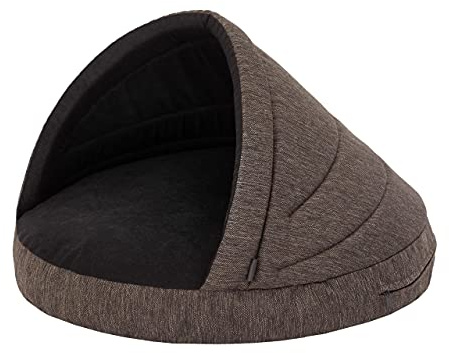 Pillowprim Hundgrotta hundbädd hundsoffa hundkudde hundkoja hundkorg, hundsoffa, viloplats, husdjurssäng, hundliggkudde, brun, R1: 65 x 50 cm