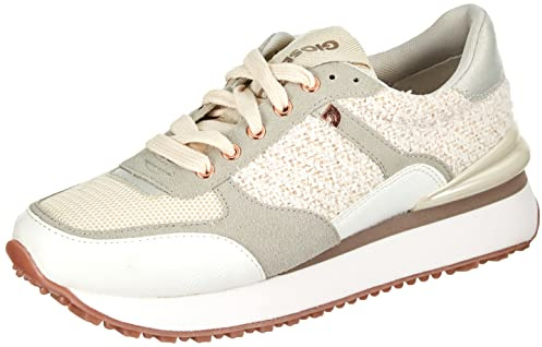 Sneakers Monocolor Off-White con Brillo para Mujer binsfeld