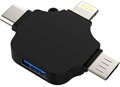 Type C to USB Adapter OTG A Female Lightning Micro Male Converter Thunderbolt Accessorie Camera Card Reader Mouse Keyboard Midi Flash Drive Compatible with Iphone 13 12 Pro Max Ipad Samsung LG Android