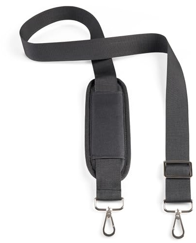 Replacement Handbag Straps - Black Universal Shoulder Strap for Bags | Adjustable Padded Strap (Anti-Slip & Durable) for Men's & Women's Handbags, Crossbody, Messenger, Travel, and Laptop Bag
