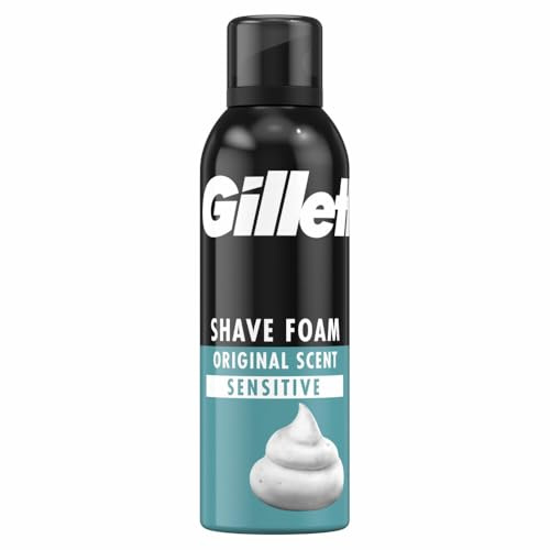 Gillette Classic Espuma De Afeitar Para Hombre, Para Piel Sensible, Ayuda A Proteger Contra La Irritación Del Afeitado, 200ml