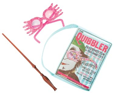 Rubies Luna Lovegood tillbehörsset för vuxna och barn, varifatväska och glasögon, officiell Warner Harry Potter för karneval, Halloween, jul och födelsedag