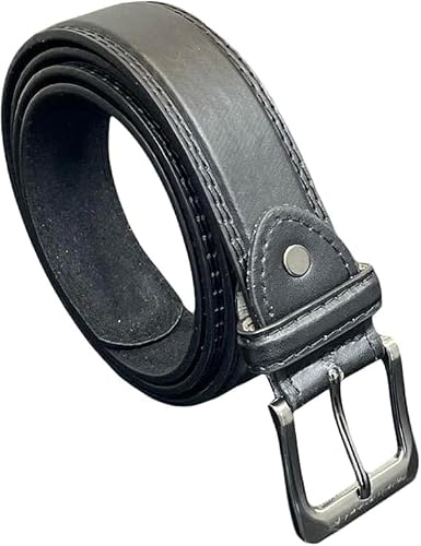 SoBo LEATHER Men's Leather Belts, Choice of Colour, Up To 60'' Waist, Smart Work Belt, Trouser Belts (Black, 3XL)
