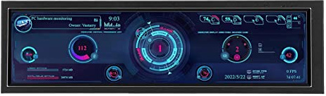 Septpenta Display IPS da 8,8 Pollici, 1920X480 60HZ HD IPS Schermo CPU GPU SSD Monitor Temperatura Dati, Regolazione Luminosità Ruotato di 360° per RPi per Linux per Windows per AIDA64