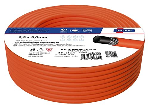 Vartco Manguera de Gas Propano-Butano 3 Capas Elástica y Ligera PVC 25m