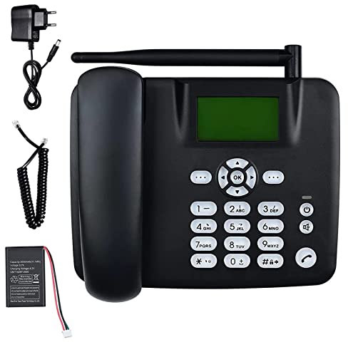 Téléphone de bureau classique Quadband GSM sans fil, carte SIM classique, téléphone fixe pour maison, bureau, hôtel, GSM (bande : 850/900/1800/1900 MHz), convient pour réseau 2G, téléphone de bureau