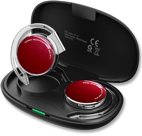 On Ear Kopfhörer Bluetooth V5.3, Open Ear Kopfhörer Kabellos Buetooth, Clip On Kopfhörer Sport Headset Bluetooth mit 4-Mikrofon, Comfort Fit Ohrhaken Ohrhörer