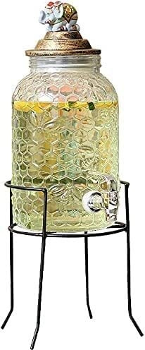 Dispensador de cerveza con grifo, dispensador de bebidas, dispensador de bebidas frías de vidrio | bases | Gabinete de licor de 4L sin fugas (Color : A)