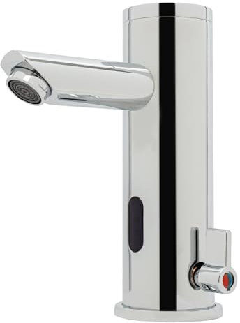 Rubinetto con sensore, in acciaio inox, sensore a infrarossi, rubinetto da bagno, miscelatore automatico con tubi e temperatura regolabile