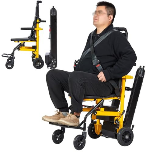 Müheloses Treppensteigen,Rollstuhl,Elektrische Treppenlifte,Raupen Rollstuhl Zum Treppensteigen,Zusammenklappbarer Tragbarer Treppenstuhl,Zum Treppensteigen A