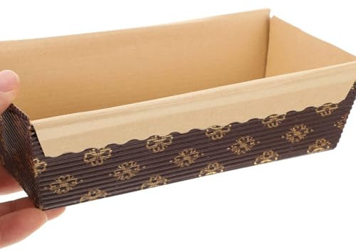 25 pezzi stampo plumcake, Muffa Della Scatola Di Carta Kraft, teglia da forno rettangolare, stampi per pandoro carta per teglie rettangolari, pirottini da forno rettangolari, stampi mini pandorini