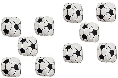 Supvox 2 Sätze Handgefertigter Sandsack-fußball Klassischer Jonglier-sandsack Sandsack Im Fußballdesign Sandsack Für Fußballförmiger Sandsack Black Leder 5 Stück * 2