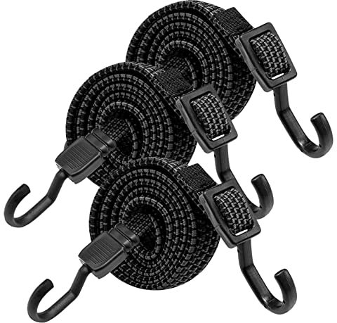 WHAMVOX Gummi-Bungee-seile Mit Haken – 3er-Pack Vielseitige Gepäckseilgurte Für Fracht Und Lagerung