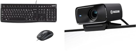 Logitech MK120 Combo Clavier & Elgato Facecam MK.2 – Webcam Haut