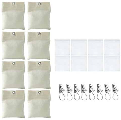 Guangcailun Sacs de Sable pour gazebos, Paquet de 8, Poids pour Rideaux avec Pinces métalliques, Sacs Poids pour Rideaux d'extérieur avec Pinces métalliques - Paquet 8, 425 g