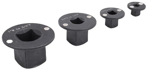 4PCS Insert Low Profile Impact Socket Adapter Set Conveniently Stackable Magnetic Holding Device High Strength Chrome Vanadium Steel 1in M-3/4in F 3/4in M-1/2in F 1/2in M-3/8in