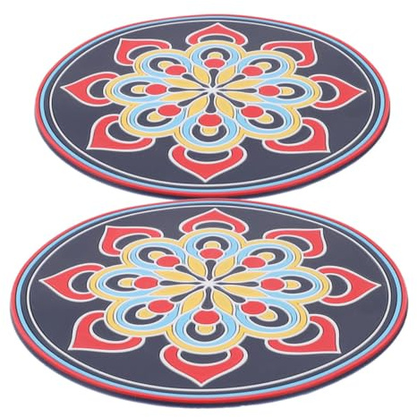 SHOWERORO 2 Stück Klangschalenkissen Mandala Großformat Handgewebte Rutschfeste Klangschalen Unterlage Aus Kristallstoff Für Meditation Und Yoga