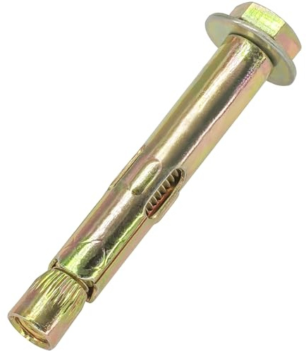 10 Pieces Expansion Bolts – Hexagonal Outer Expansion Sleeve Screws for Concrete and Masonry Wall Fixing (M6 x 50mm)