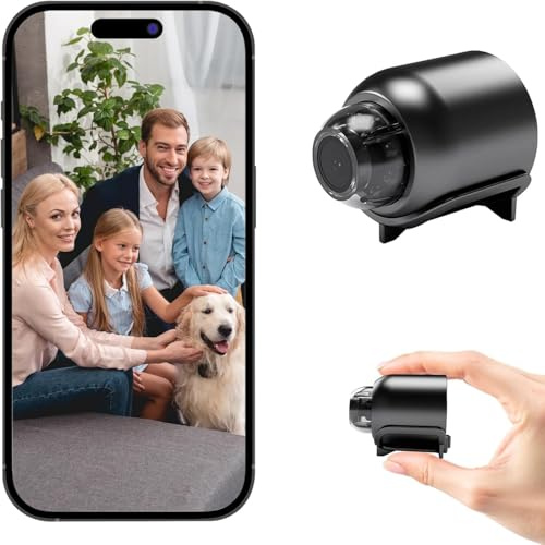 Générique Camera Espion,Caméra de Surveillance intérieure/extérieure sans Fil avec Enregistrement vidéo à Distance,Alarme par détection de Mouvement Vision Nocturne HD