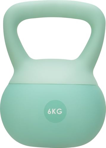 Gymtek® Weiche Kettlebell 6 kg, Handeln für Frauen - 6kg Kugelhantel - Kettlebell Soft, Gewichte Hantel, Kugelgewicht, Home Gym Equipment, Fitness, Krafttraining, Sport Geräte für Zuhause