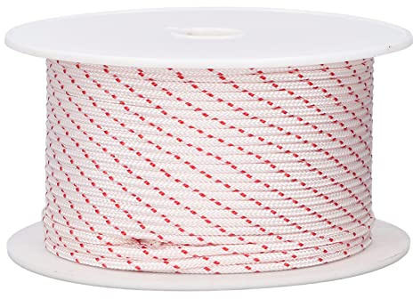 Agatige Cordón de tirón de la Cuerda Arranque, Cuerda Nylon 100 Metros Alta Resistencia Cordera Nylon Cordón Arranque Cordillera para césped cortadora cortacésped Bisque (3.5 mm)