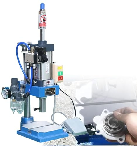 Punzonatrice Idraulica, Punzonatrice Elettrica, Pressa da tavolo Piccola macchina for rivettatura ad alta precisione a milza di gas con 2 pulsanti(200kg)