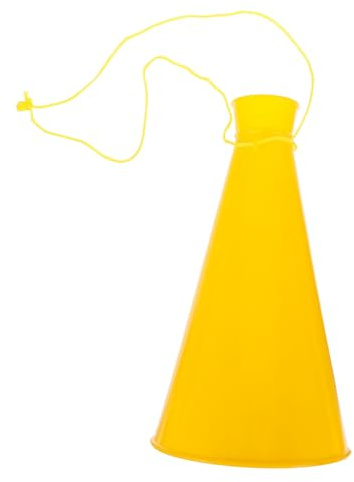 Alipis Gelbes Kunststoff megafon Megaphone als Krachmacher für Party Sport Fußball Fans Cheer Trumpet Toy für Geburtstagsfeier Outdoor Events und Show Performance