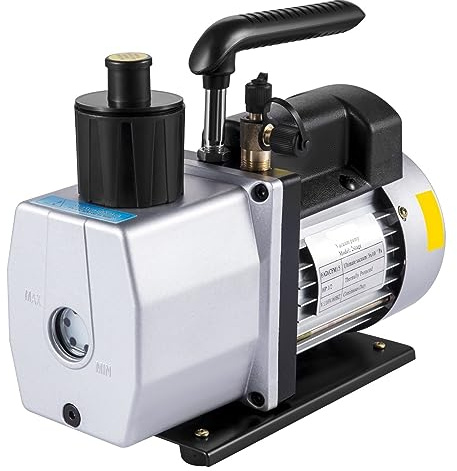 QZCX Pompa a Vuoto, Pompa for Vuoto 5 CFM Pompa for Vuoto refrigerante a Doppio Stadio 1/2 Condizionatore d'Aria Refrigerante HVAC Air Tool