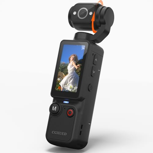 Portable 2.5K Vlogging Camera, Pocket Body Camera, Handheld Video Camera | Vlog Cameras with 180° Rotating Lens, 7 Hour Power, Fill Light, 32GB Card, one-button recording for travel and daily moments