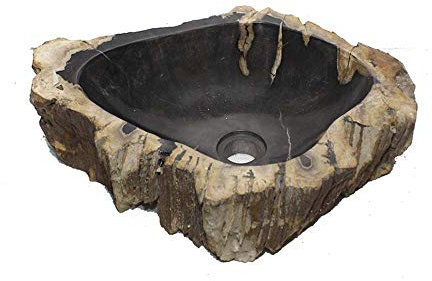 Lavabo in legno fossilizzato da posare bagno 40-50 cm - lavabo in legno pietrificato. SCELTA SU FOTO