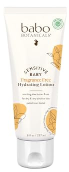 Babo Botanicals Sensitive Baby Fragrance-Free Daily Hydrating Baby Lotion- For body & face - For Babies, Kids & Adults with Sensitive Skin - EWG Verified - Vegan (Packaging may vary)