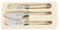 Laguiole Style de Vie Juego de cuchillos para queso Premium Line, 3 piezas, perla