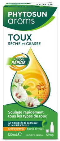 PHYTOSUN AROMS Sirop Toux Sèche & Grasse Adulte - Naturel* – Action Rapide - 120 mL