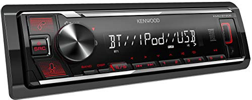 Kenwood KMM-BT206 USB-Autoradio mit BT-Freisprecheinrichtung (Alexa Built-in, Hochleistungstuner, Soundprozessor, USB, AUX, Spotify Control, 4 x 50 Watt, Tastenbeleuchtung rot)
